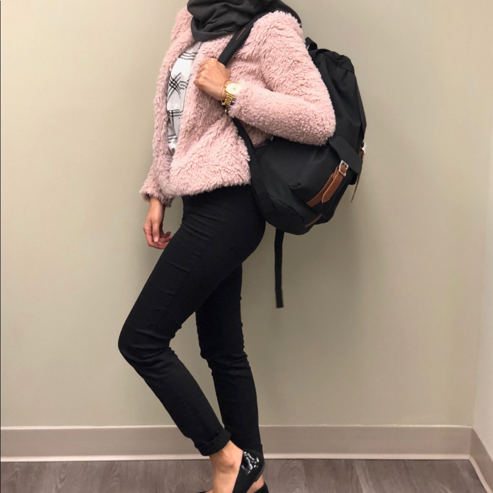 COPY - fuzzy pink coat
